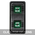 CONTURA X, TEXT ONLY, SEALED ROCKER SWITCH, GREEN LENS