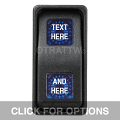CONTURA XI, TEXT ONLY, SEALED ROCKER SWITCH, BLUE LENS CONTURA XI, TEXT ONLY, SEALED ROCKER SWITCH, BLUE LENS