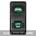 CONTURA X, LIGHT BAR, SEALED ROCKER SWITCH, GREEN LENS