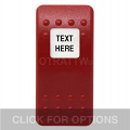 CONTURA II, TEXT ONLY, WHITE LENS, RED ROCKER ONLY, NO INDICATOR BAR