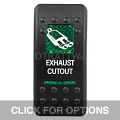 CONTURA II, EXHAUST CUTOUT, GREEN LENS, LOWER INDEPENDENT