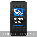 CONTURA II, EXHAUST CUTOUT, BLUE LENS, LOWER INDEPENDENT