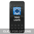 CONTURA II, FANG LIGHTS, BLUE SINGLE LENS, SINGLE UPPER DEPENDENT