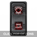 CONTURA X, FANG LIGHTS, SEALED ROCKER SWITCH, RED LENS CONTURA X, FANG LIGHTS, SEALED ROCKER SWITCH, RED LENS