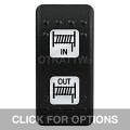 CONTURA II, WINCH IN/OUT, WHITE LENS, DPDT ROCKER SWITCH
