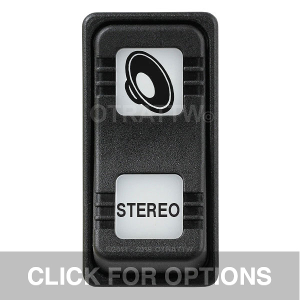 CONTURA X, STEREO, SEALED ROCKER SWITCH, WHITE LENS CONTURA X, STEREO, SEALED ROCKER SWITCH, WHITE LENS