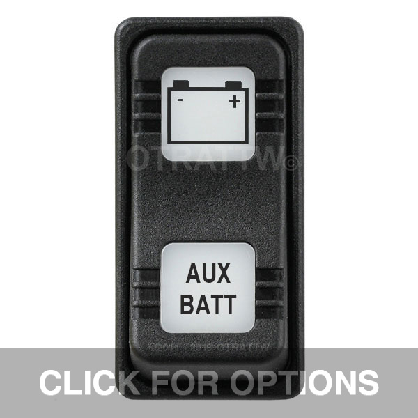 CONTURA X, AUX BATT, SEALED ROCKER SWITCH, WHITE LENS