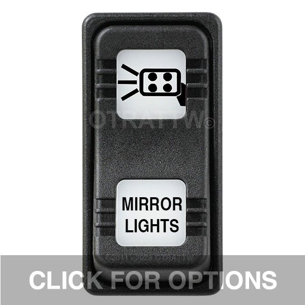 CONTURA X, MIRROR LIGHTS, SEALED ROCKER SWITCH, WHITE LENS CONTURA X, MIRROR LIGHTS, SEALED ROCKER SWITCH, WHITE LENS