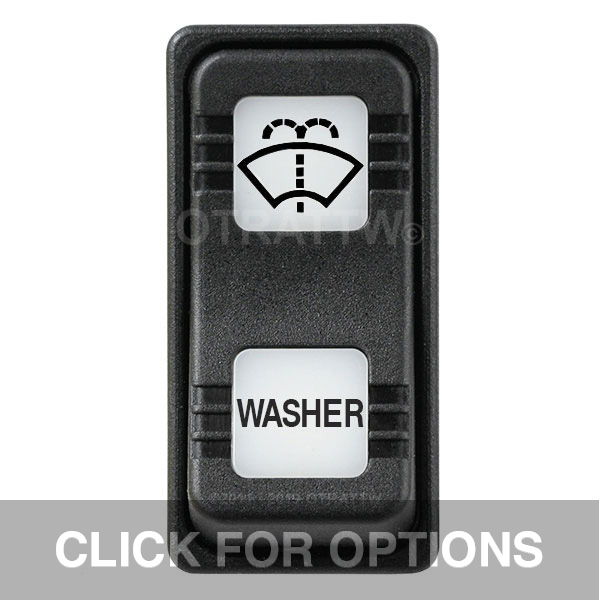 CONTURA X, WASHER, SEALED ROCKER SWITCH, WHITE LENS