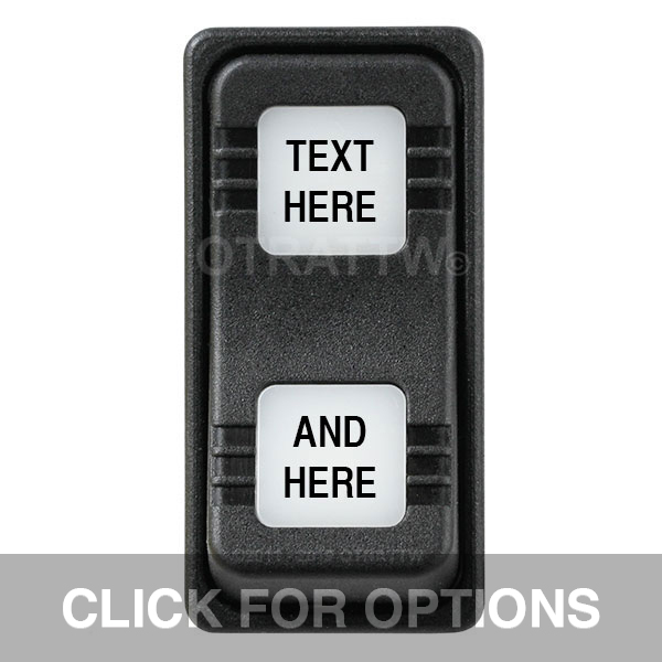 CONTURA X, TEXT ONLY, SEALED ROCKER SWITCH, WHITE LENS CONTURA X, TEXT ONLY, SEALED ROCKER SWITCH, WHITE LENS