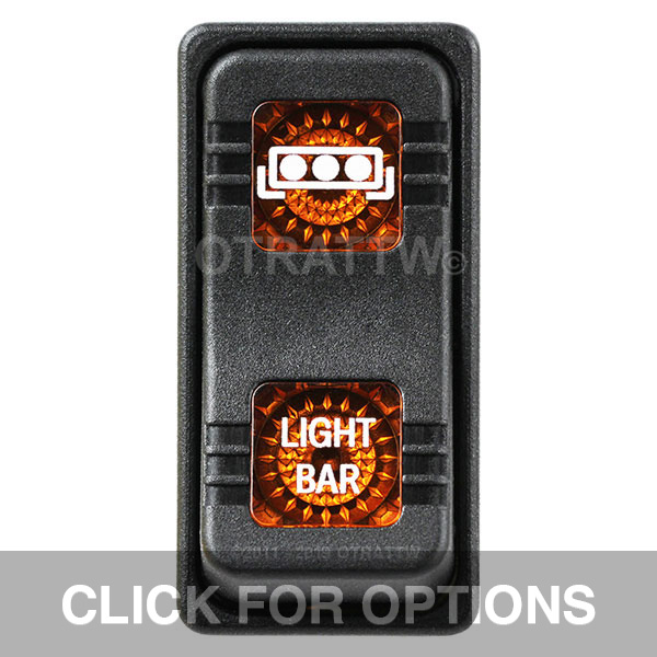 CONTURA X, LIGHT BAR, SEALED ROCKER SWITCH, AMBER LENS