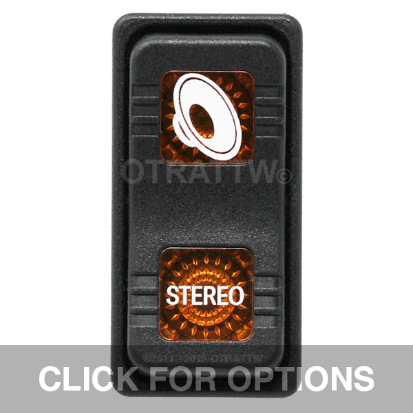 CONTURA X, STEREO, SEALED ROCKER SWITCH, AMBER LENS