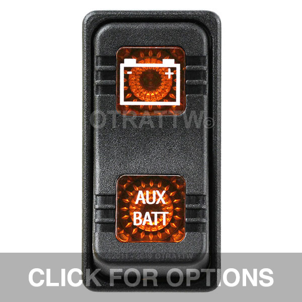 CONTURA X, AUX BATTERY, SEALED ROCKER SWITCH, AMBER LENS CONTURA X, AUX BATTERY, SEALED ROCKER SWITCH, AMBER LENS