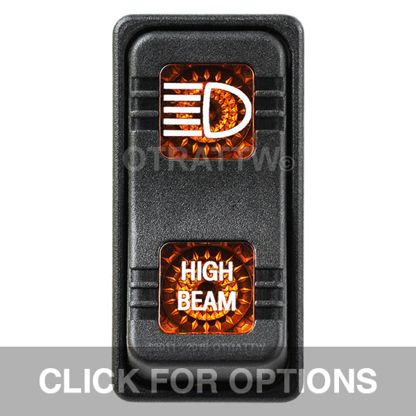 CONTURA X, HIGH BEAM, SEALED ROCKER SWITCH, AMBER LENS