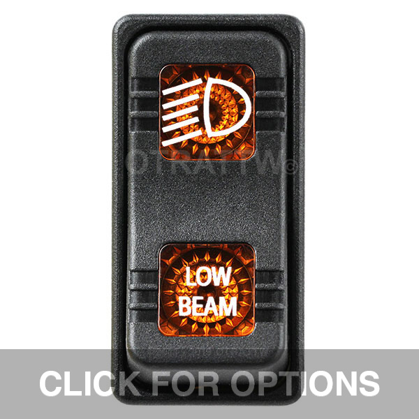 CONTURA X, LOW BEAM, SEALED ROCKER SWITCH, AMBER LENS