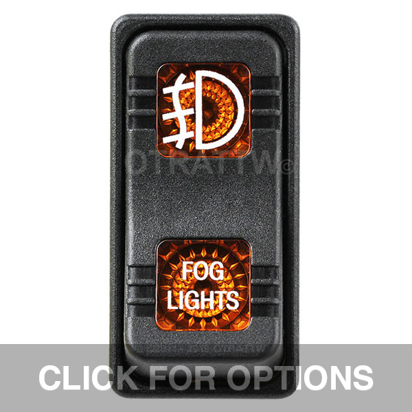 CONTURA X, FOG LIGHTS, SEALED ROCKER SWITCH, AMBER LENS CONTURA X, FOG LIGHTS, SEALED ROCKER SWITCH, AMBER LENS