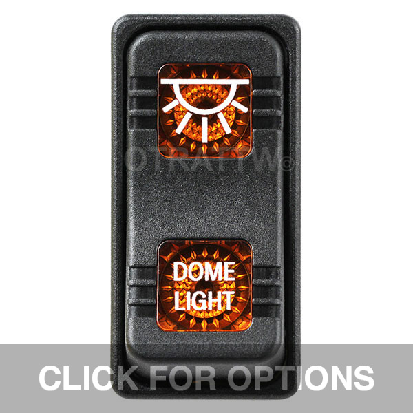 CONTURA X, DOME LIGHT, SEALED ROCKER SWITCH, AMBER LENS