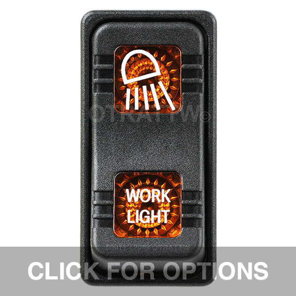 CONTURA X, WORK LIGHT, SEALED ROCKER SWITCH, AMBER LENS