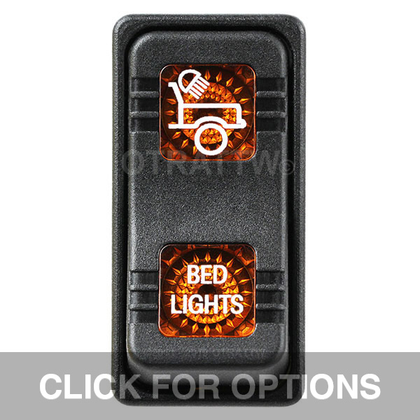 CONTURA X, BED LIGHTS, SEALED ROCKER SWITCH, AMBER LENS CONTURA X, BED LIGHTS, SEALED ROCKER SWITCH, AMBER LENS