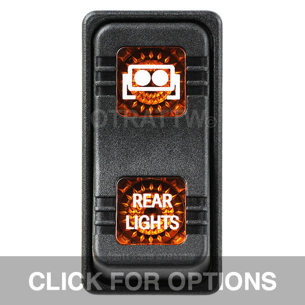 CONTURA X, REAR LIGHTS, SEALED ROCKER SWITCH, AMBER LENS