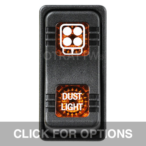 CONTURA X, DUST LIGHT, SEALED ROCKER SWITCH, AMBER LENS