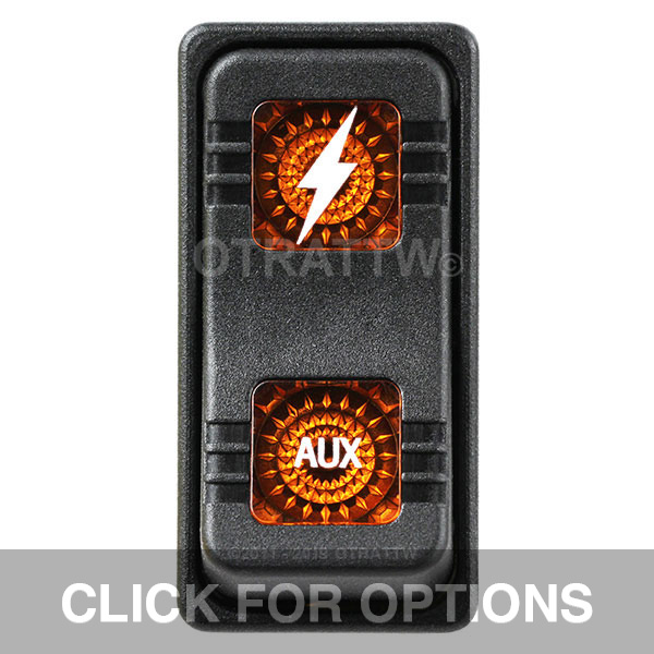 CONTURA X, AUX, SEALED ROCKER SWITCH, AMBER LENS