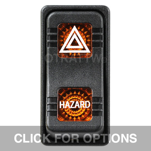 CONTURA X, HAZARD, SEALED ROCKER SWITCH, AMBER LENS