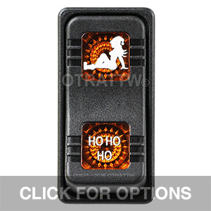 CONTURA X, HO HO HO, SEALED ROCKER SWITCH, AMBER LENS CONTURA X, HO HO HO, SEALED ROCKER SWITCH, AMBER LENS