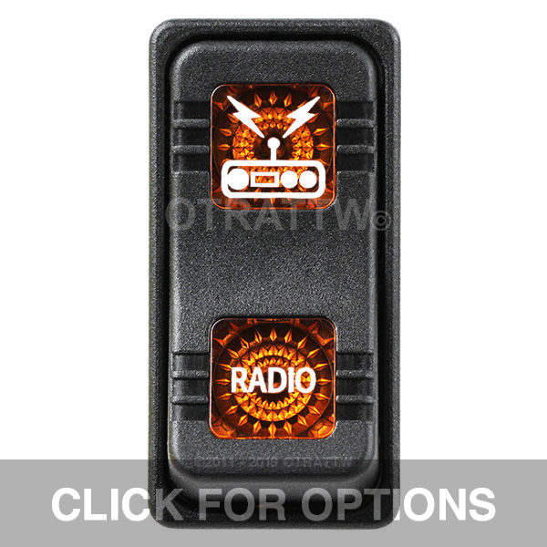 CONTURA X, RADIO, SEALED ROCKER SWITCH, AMBER LENS