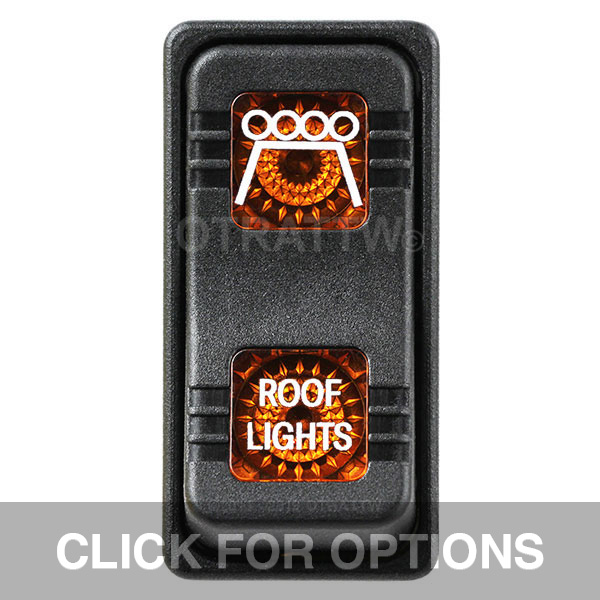 CONTURA X, ROOF LIGHTS, SEALED ROCKER SWITCH, AMBER LENS