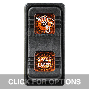 CONTURA X, SPACE LASER, SEALED ROCKER SWITCH, AMBER LENS CONTURA X, SPACE LASER, SEALED ROCKER SWITCH, AMBER LENS