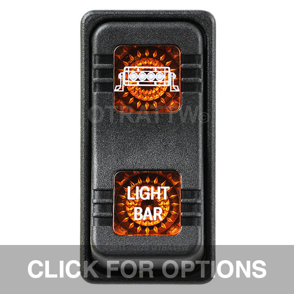CONTURA X, LIGHT BAR, SEALED ROCKER SWITCH, AMBER LENS