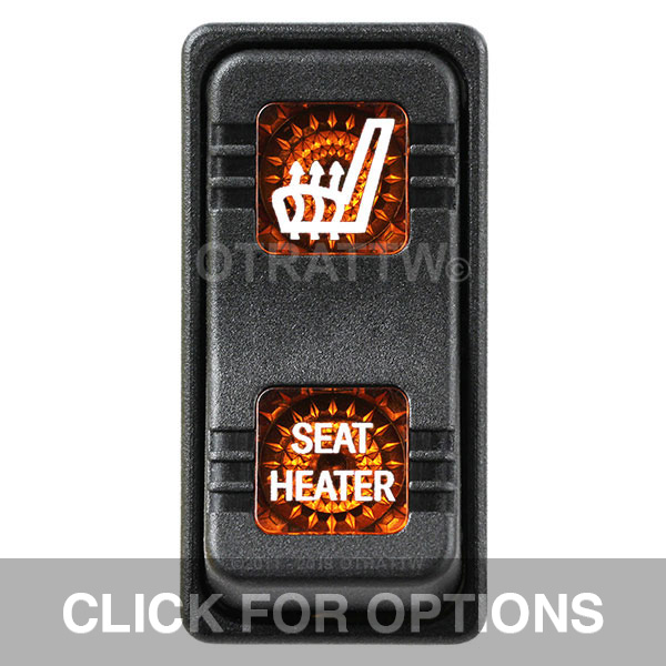 CONTURA X, SEAT HEATER, SEALED ROCKER SWITCH, AMBER LENS CONTURA X, SEAT HEATER, SEALED ROCKER SWITCH, AMBER LENS