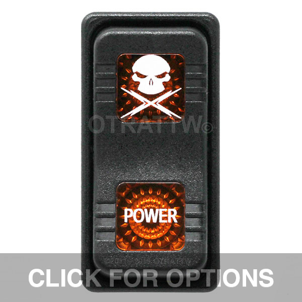 CONTURA X, POWER, SEALED ROCKER SWITCH, AMBER LENS