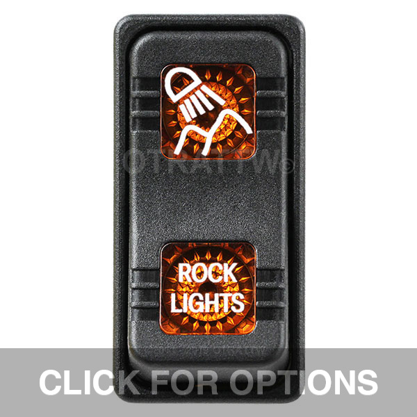 CONTURA X, ROCK LIGHTS, SEALED ROCKER SWITCH, AMBER LENS