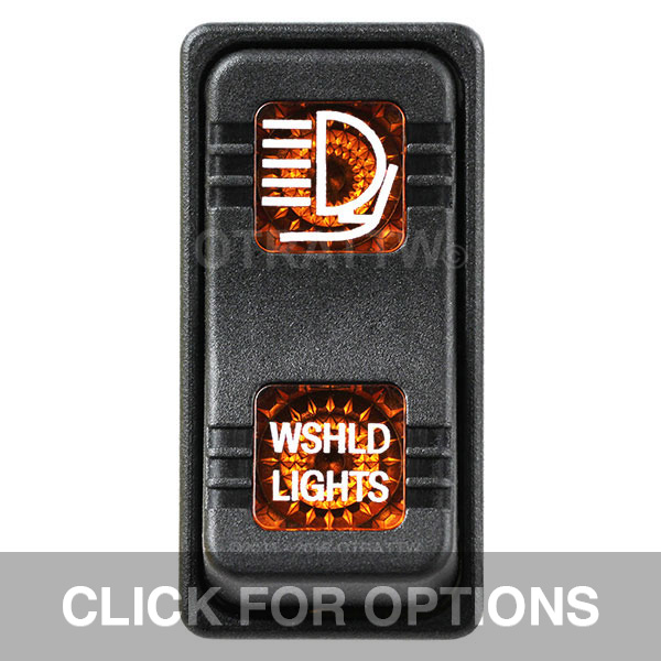 CONTURA X, WINDSHIELD LIGHTS, SEALED ROCKER SWITCH, AMBER LENS