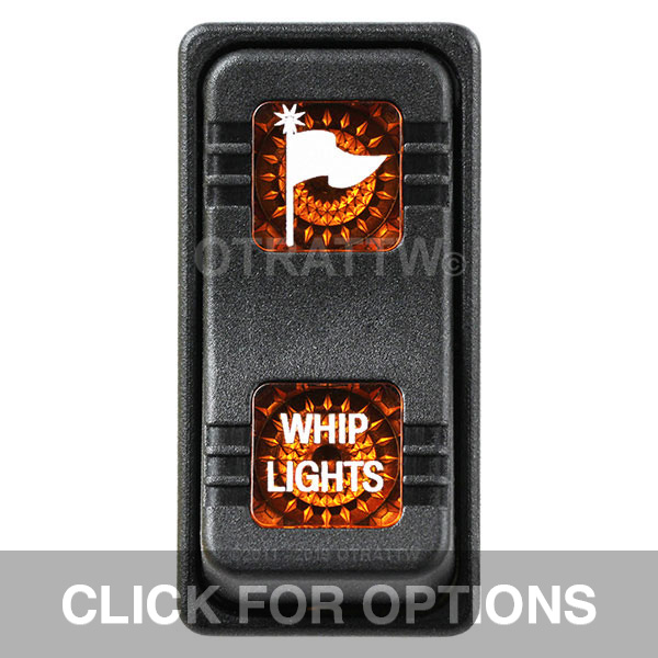 CONTURA X, WHIP LIGHTS, SEALED ROCKER SWITCH, AMBER LENS