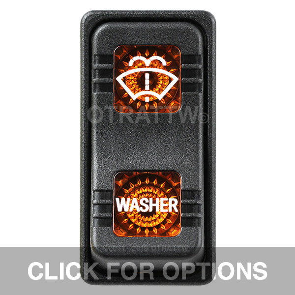 CONTURA X, WASHER, SEALED ROCKER SWITCH, AMBER LENS