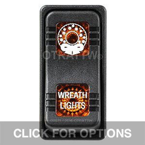 CONTURA X, WREATH LIGHTS, SEALED ROCKER SWITCH, AMBER LENS CONTURA X, WREATH LIGHTS, SEALED ROCKER SWITCH, AMBER LENS
