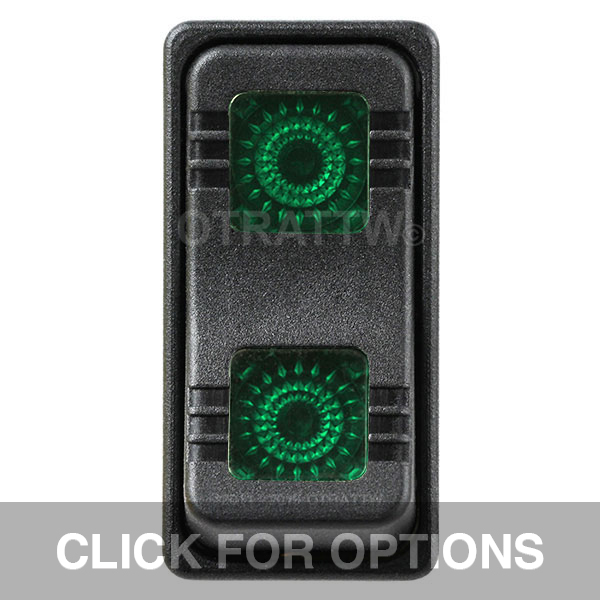 CONTURA X, SEALED ROCKER SWITCH, GREEN LENS CONTURA X, SEALED ROCKER SWITCH, GREEN LENS