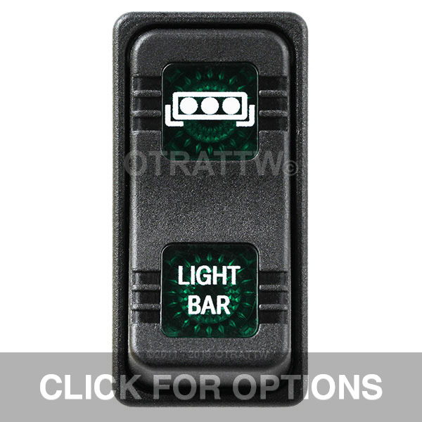 CONTURA X, LIGHT BAR, SEALED ROCKER SWITCH, GREEN LENS