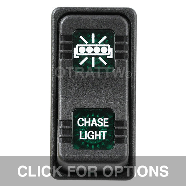 CONTURA X, CHASE LIGHT, SEALED ROCKER SWITCH, GREEN LENS