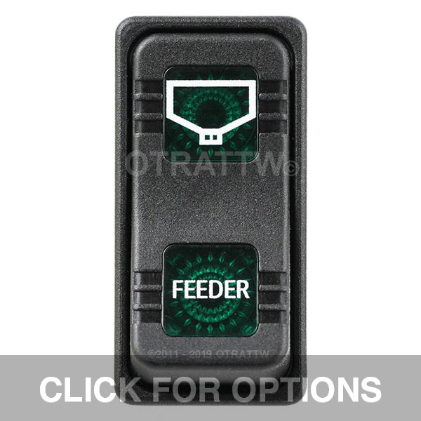 CONTURA X, FEEDER, SEALED ROCKER SWITCH, GREEN LENS