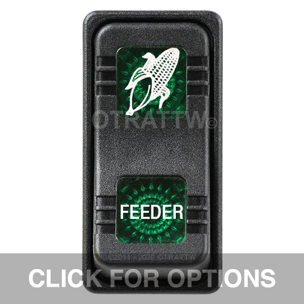 CONTURA X, FEEDER, SEALED ROCKER SWITCH, GREEN LENS CONTURA X, FEEDER, SEALED ROCKER SWITCH, GREEN LENS