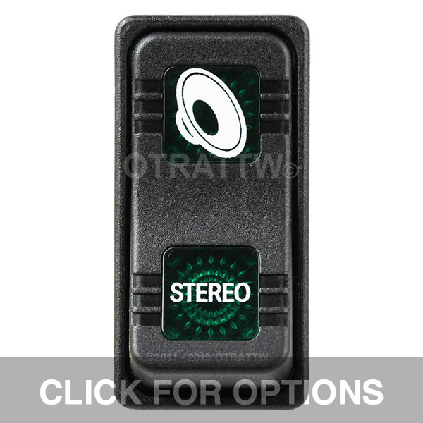 CONTURA X, STEREO, SEALED ROCKER SWITCH, GREEN LENS