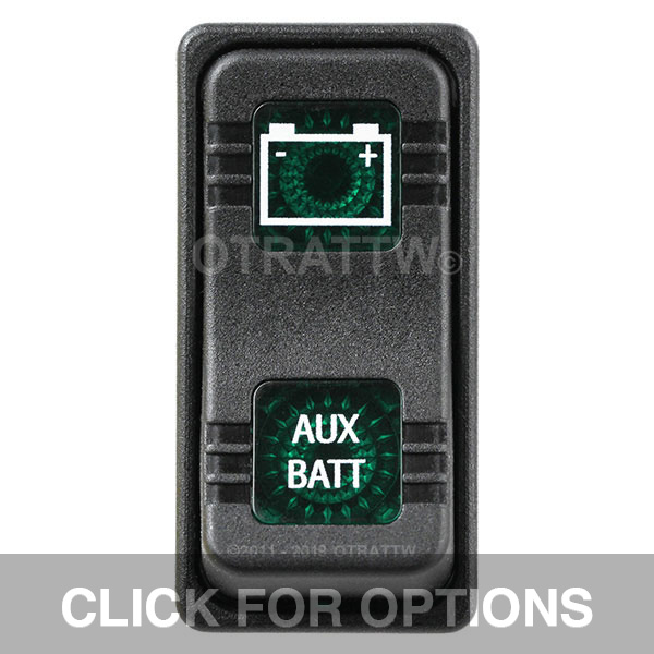 CONTURA X, AUX BATTERY, SEALED ROCKER SWITCH, GREEN LENS
