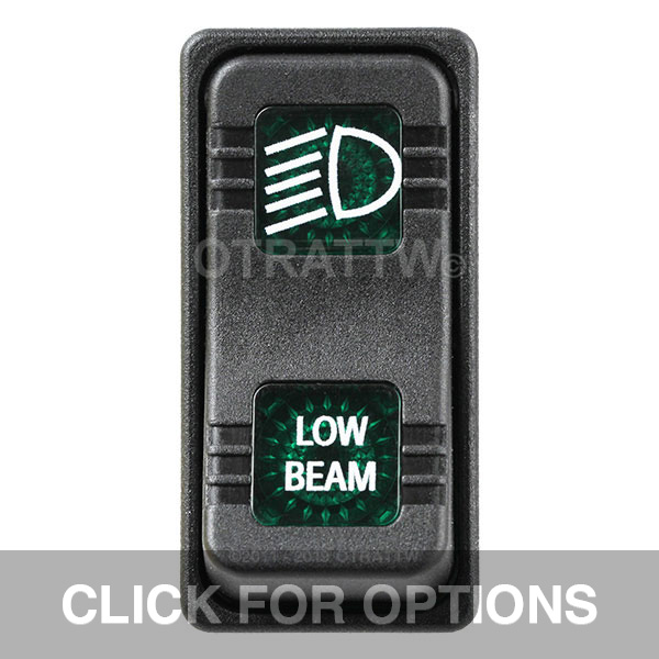 CONTURA X, LOW BEAM, SEALED ROCKER SWITCH, GREEN LENS
