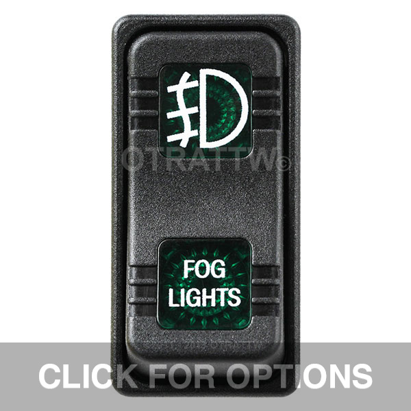 CONTURA X, FOG LIGHTS, SEALED ROCKER SWITCH, GREEN LENS
