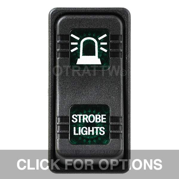CONTURA X, STROBE LIGHTS, SEALED ROCKER SWITCH, GREEN LENS