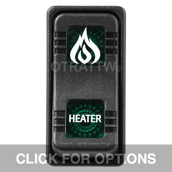 CONTURA X, HEATER, SEALED ROCKER SWITCH, GREEN LENS